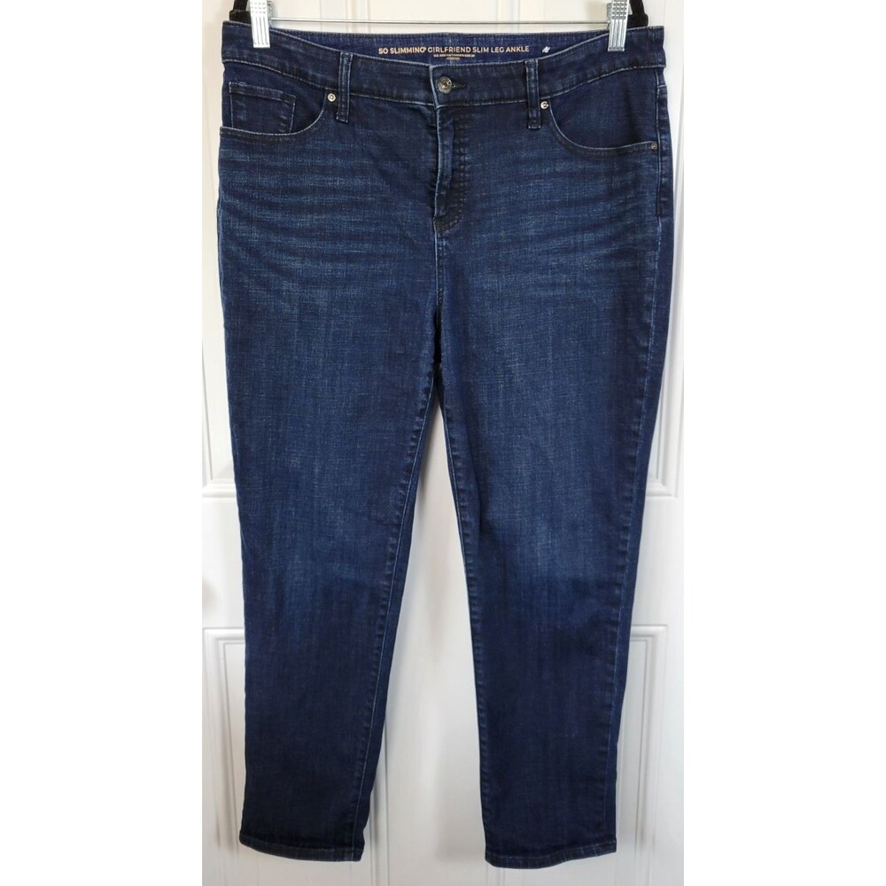 Chico's So Slimming Girlfriend Slim Leg Ankle Jeans Size 12